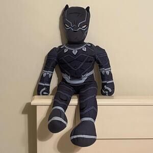 Marvel Super Hero Adventures Large GRAY Panther Plush Stuffed Figure Toy